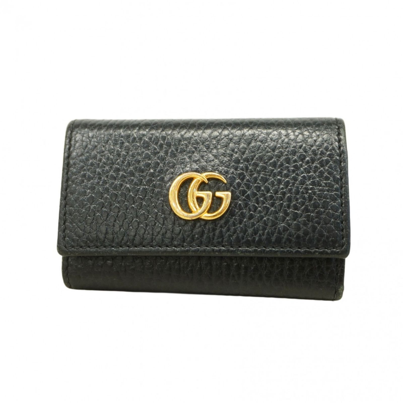 グッチ Gucci グッチ キーケース GGマーモント 456118 レザー ブラック メンズ レディース