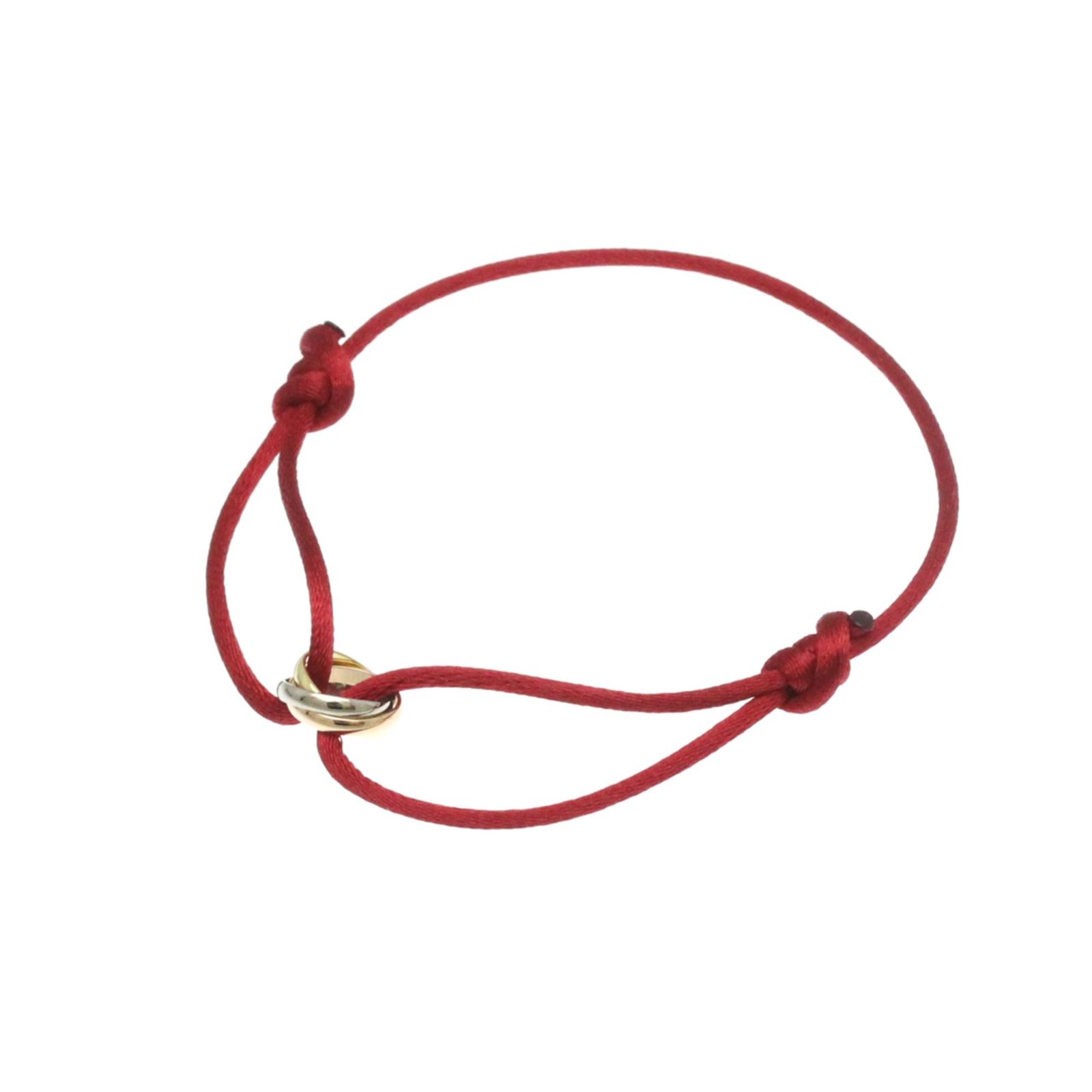 カルティエ Cartier トリニティ コードブレスレット B6016700 K18ピンクゴールド K18PG K18ホワイトゴールド K18WG K18イエローゴールド K18YG 無し チャームブレスレット ゴールド