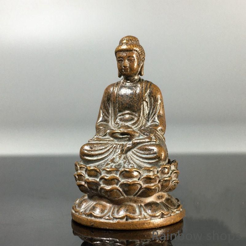 お釈迦様仏像   工芸品  美術品 置物 新品未使用】銅製 仏像 釈迦仏像 小仏像 平安を守る 工芸品 置物