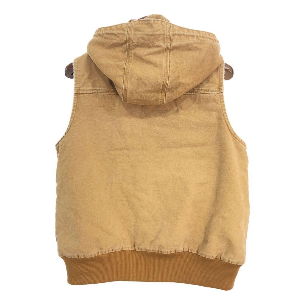 Carhartt カーハート フーデッド ダックベスト ブラウン (レディース XL) 中古 古着 R1376