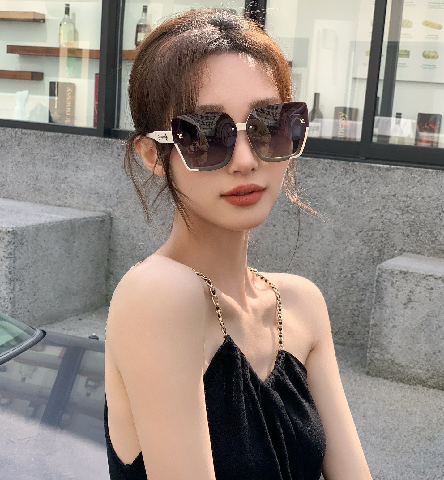 TR 今日 偏光サングラス 大フレーム クラシックスクエアデザイン