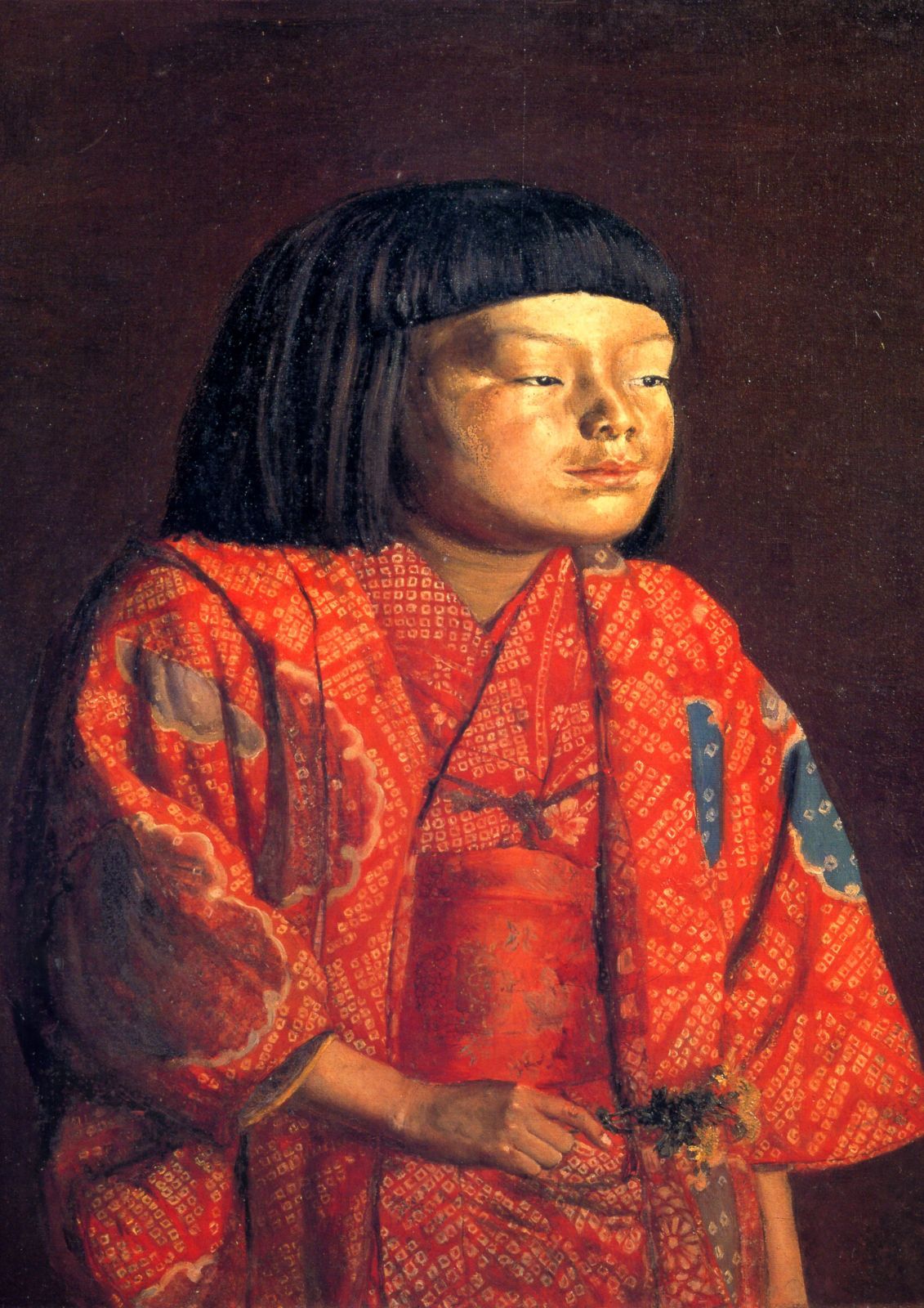 岸田　劉生、二人麗子図、希少画集画、新品額装付 岸田 劉生、二人麗子図、希少画集画、新品額装付 - メルカリ