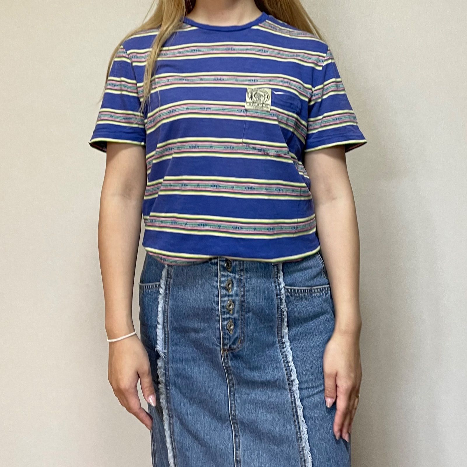 90s ビンテージ　古着　ラルフローレン　Tシャツ　ボーダー　ポケT 90s ビンテージ 古着 ラルフローレン Tシャツ ボーダー ポケT