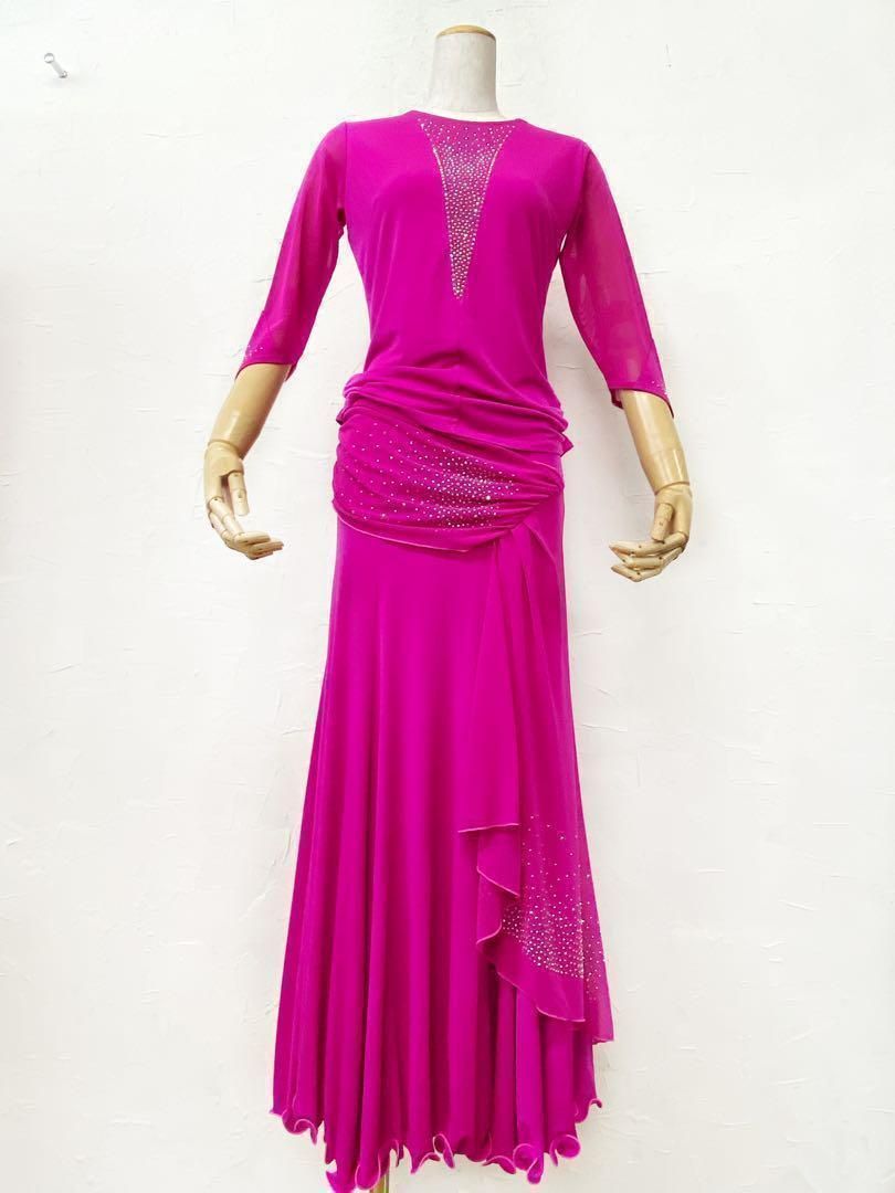 パーティー】新品ラインストーン 安い チェリーピンク セットアップ