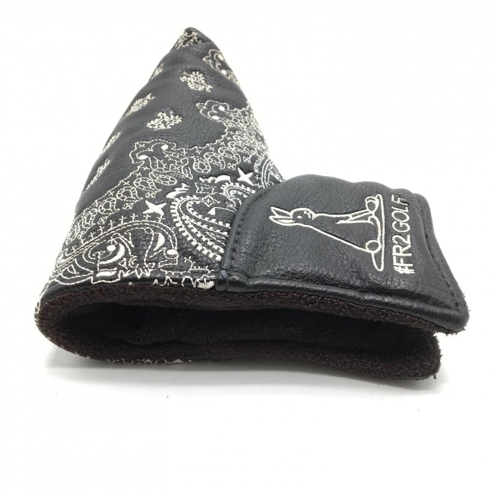 100%本物保証! エフアールツー パターカバー 黒×白 刺しゅう ピン型ゴルフ FR2 GOLF プレゼント