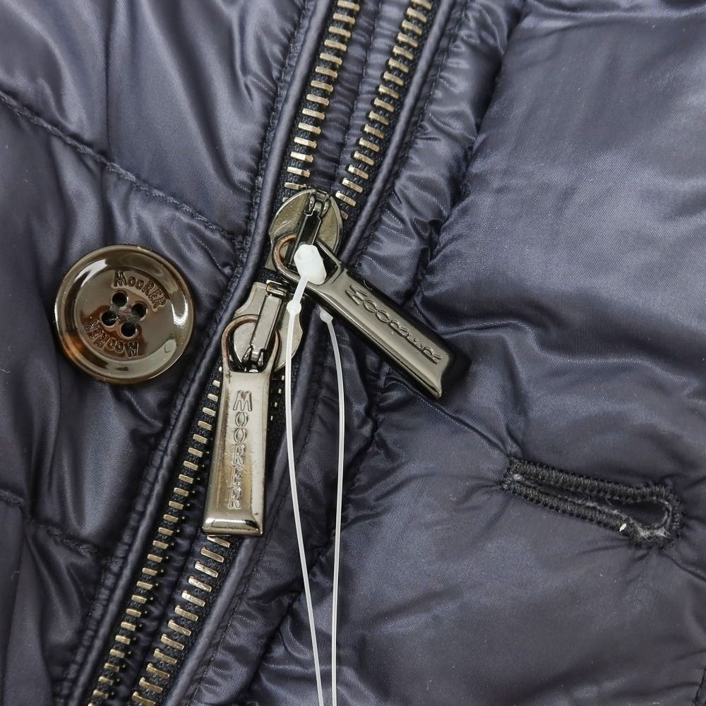 美品】MOORER ムーレー MANTEGNA-Lダウンベスト navy 44 ほぼ新品