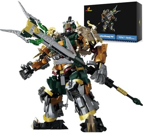 JMBricklayer メカロボットビルディングブロック 70167 ウォリアーメカモデルキット 大人用 STEMクールディスプレイモデル 可動ジョイント付き アクションフィギュア 男の子|男性|子供への理想的なギフト|対象年齢8|9|