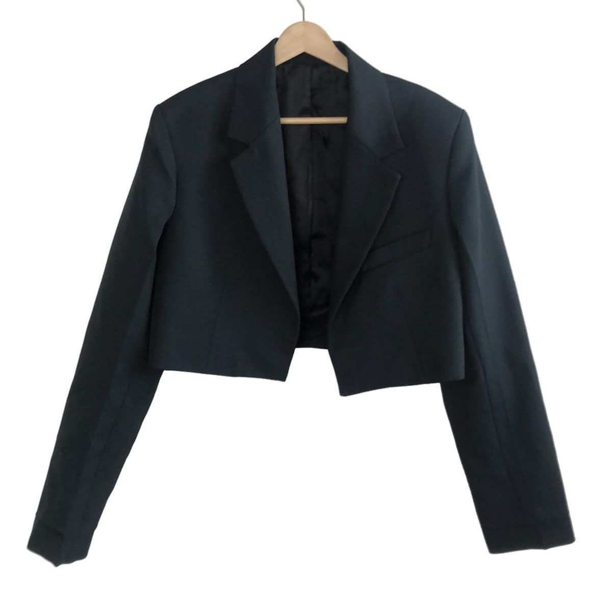 VICTORIABECKHAM ヴィクトリアベッカム ジャケット サイズ46 XL レディース - ダークグリーン 長袖 肩パッド ショート丈 秋 冬