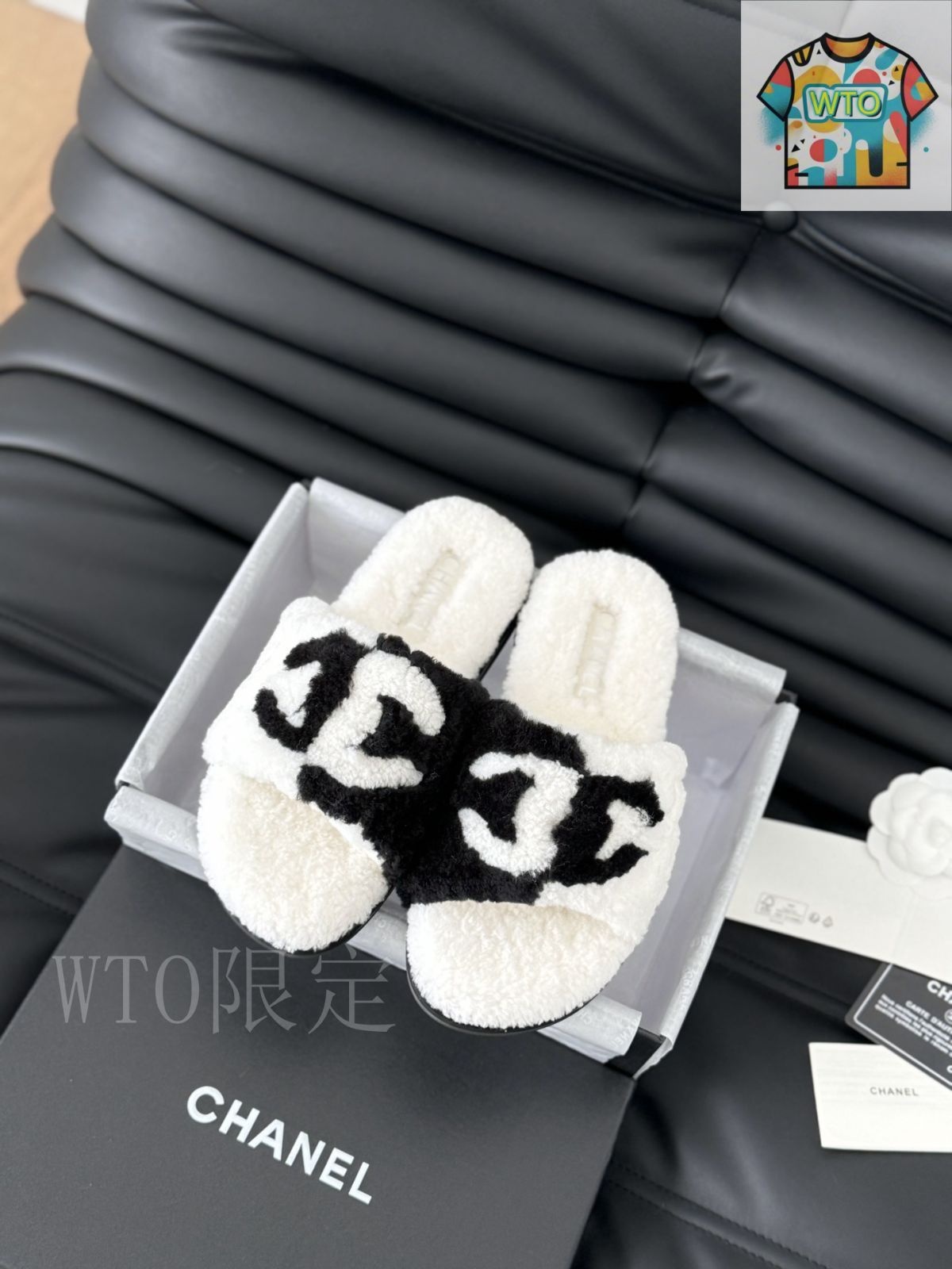 【ファーがキュート♡】シャネル トラベルセット スリッパ ファーがキュート♡】シャネル トラベルセット スリッパ