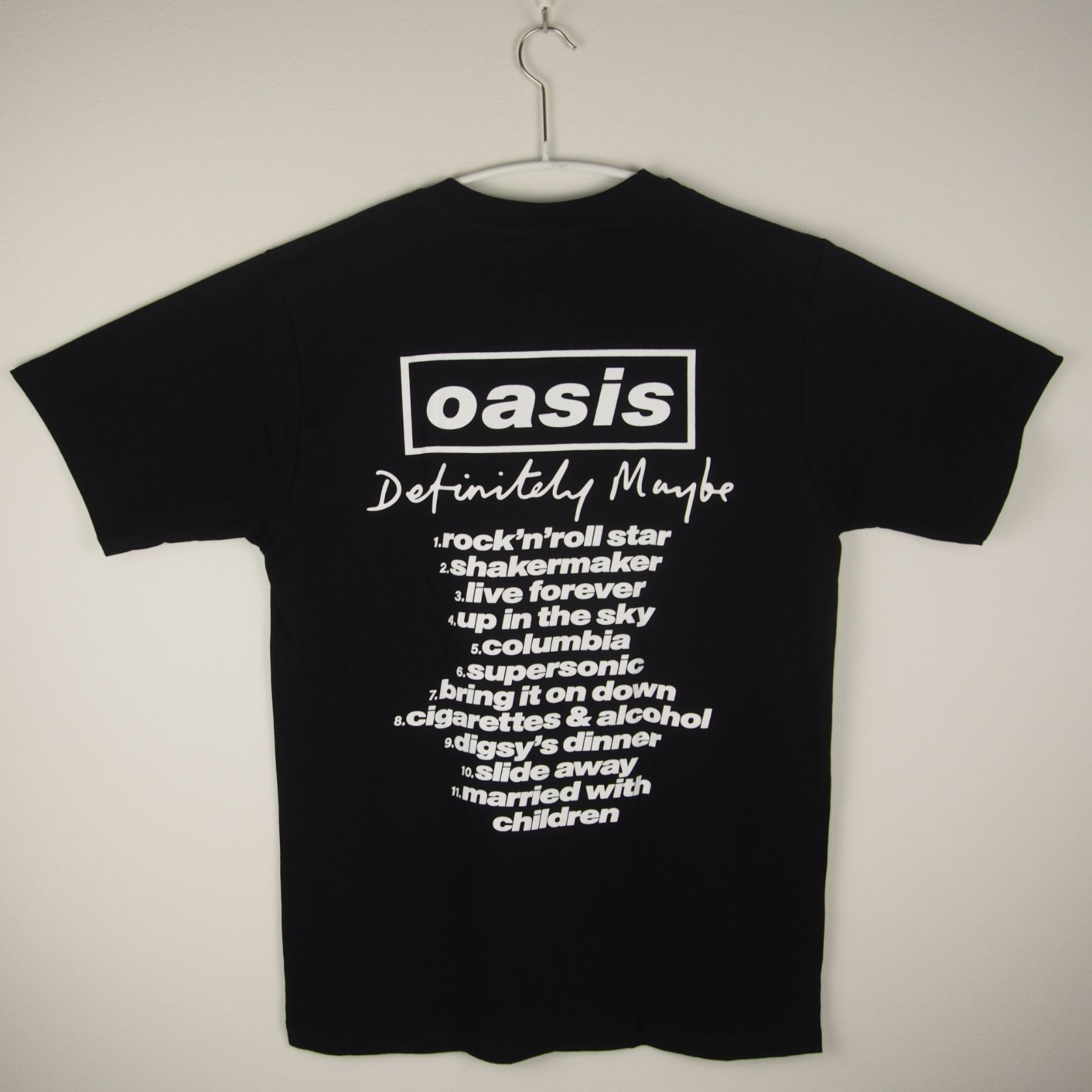 ① oasis オアシス バンドT 黒 Lサイズ プリントTシャツ ロックT