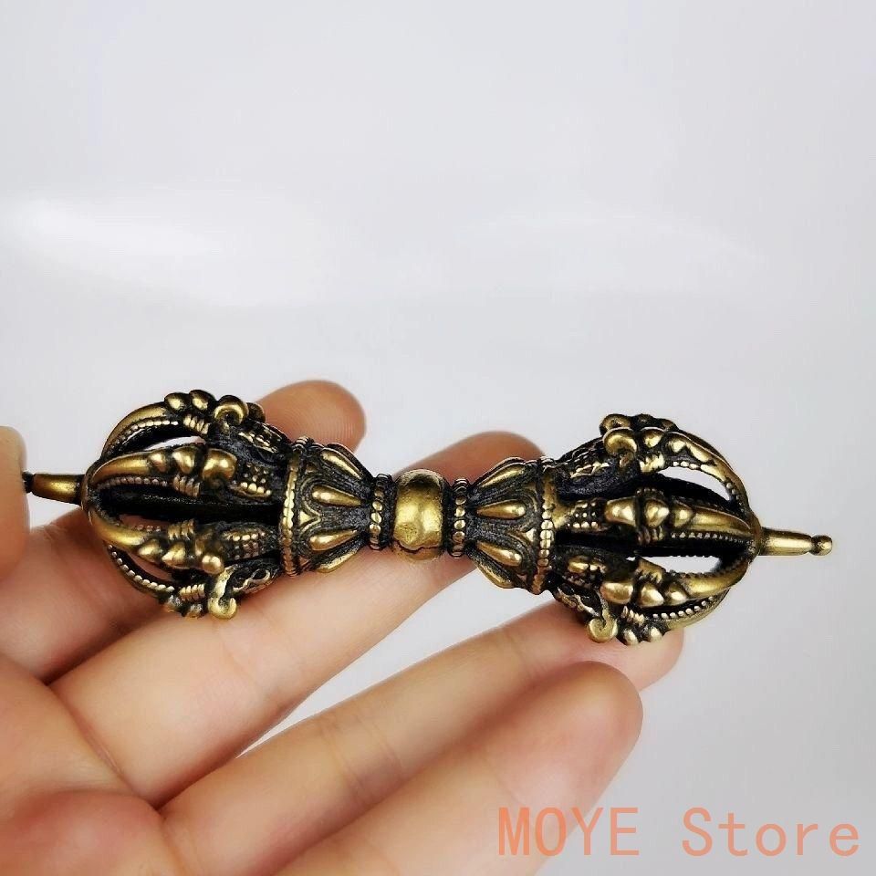 銅製 法器 象鼻金剛降魔杵 招財 辟邪 開運 装飾品 工芸品 置物 唯美纯铜法器摆件象头王金刚镢金刚杵降魔杵泰国