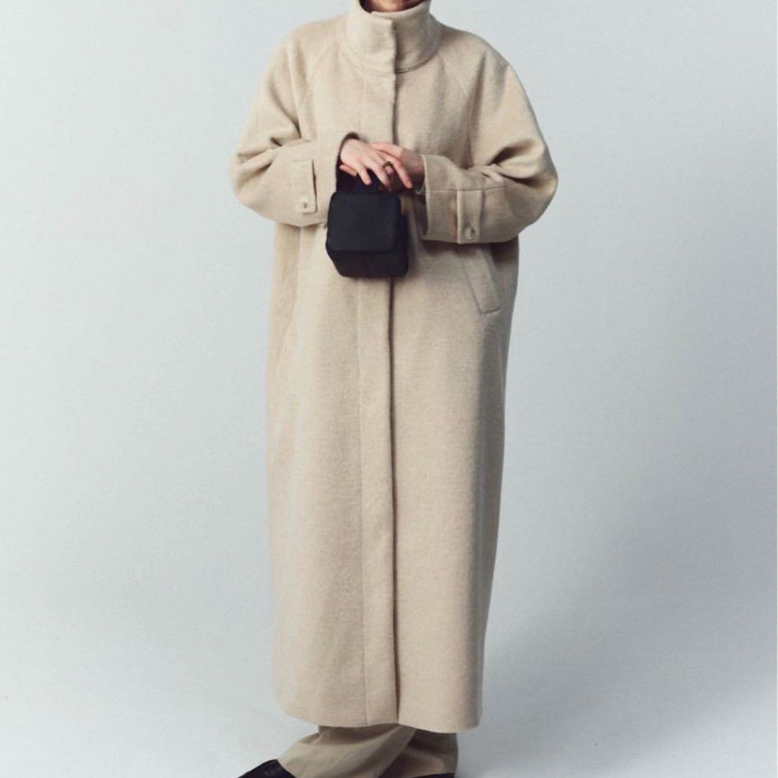 GADID ANONIEM ガディッドアノニム SHIMON SAND ロングコート コート アウター ウール ベージュ サイズフリー レディース 秋 ゴーゴー古着久喜倉庫店 No.152