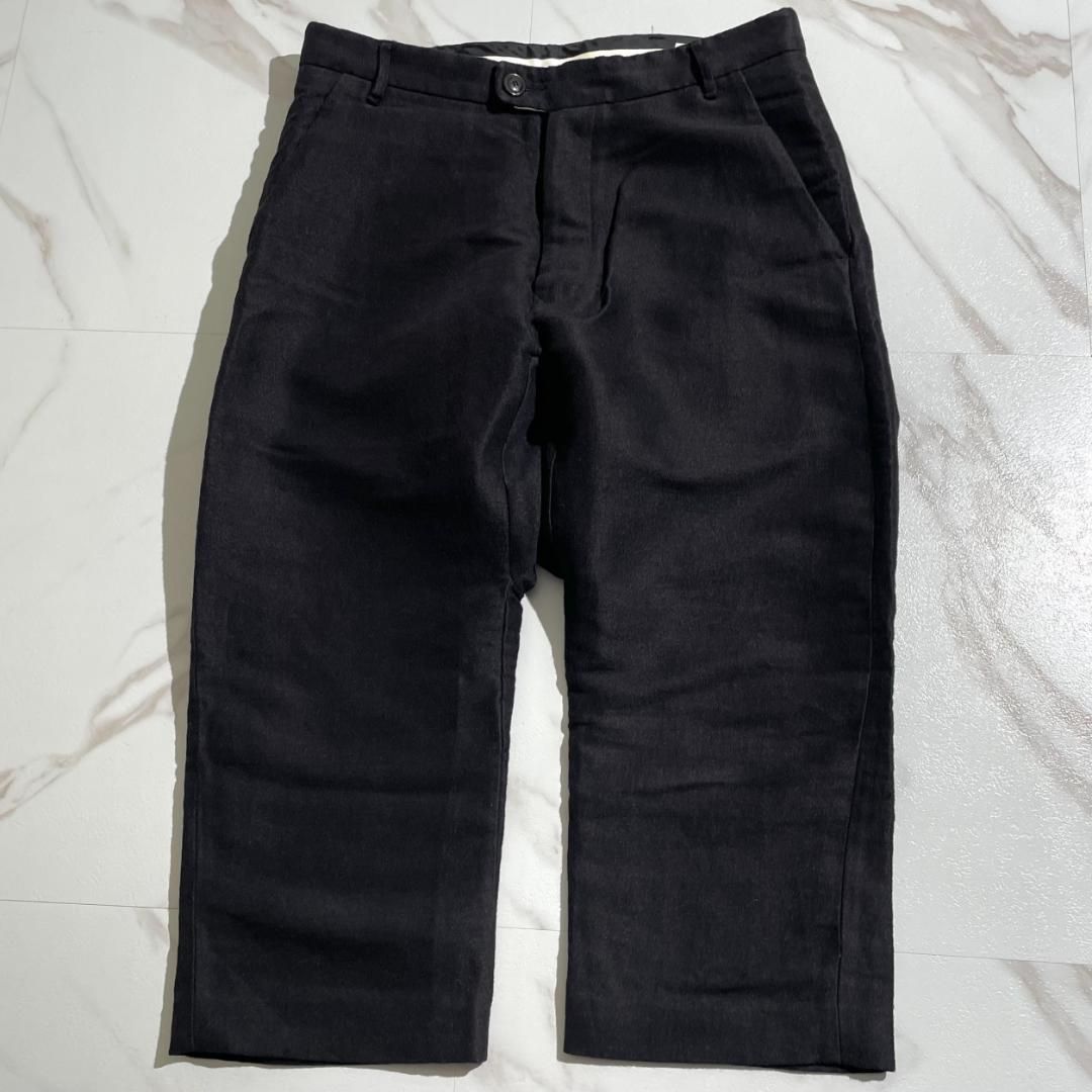 RICK OWENS リックオウエンス メンズ サルエルパンツ 黒 XS コットン コットン 綿 イタリア製 無地 カジュアル クロップド ショート