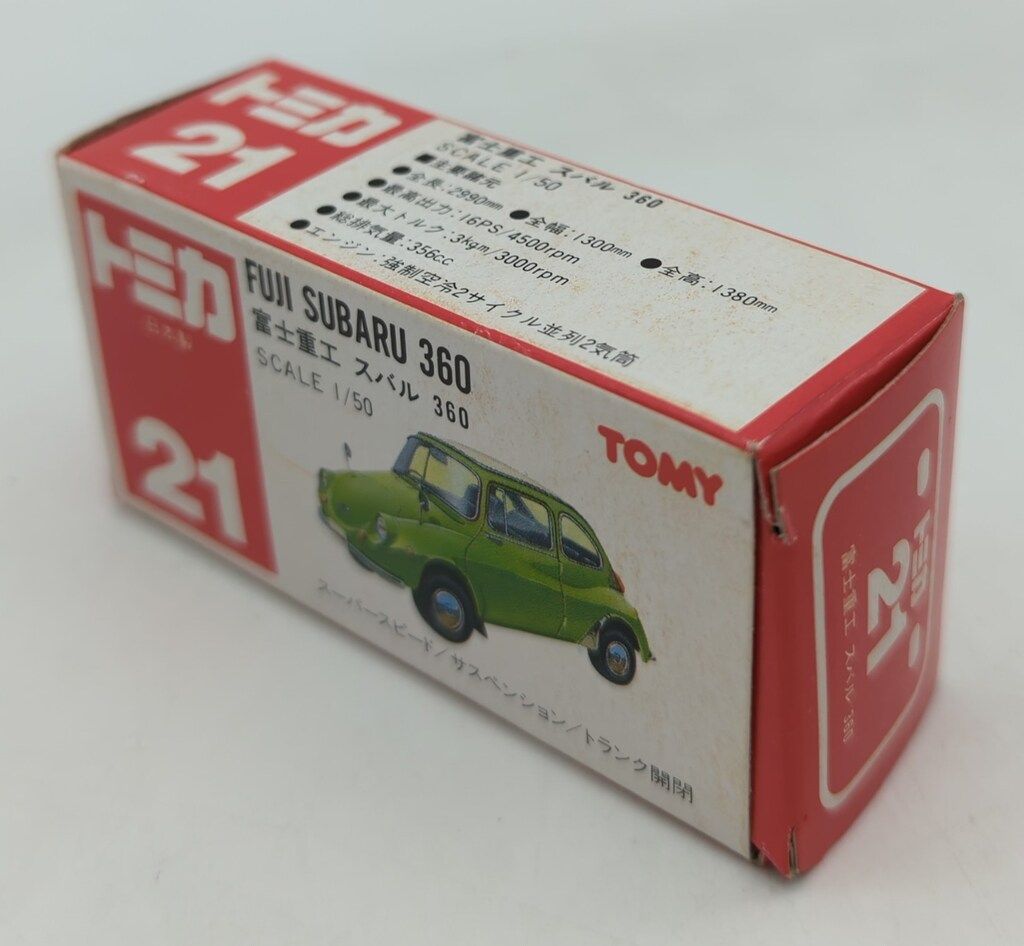 トミー トミカ赤箱日本製 富士重工 スバル 360/黄緑 21-4 - メルカリ
