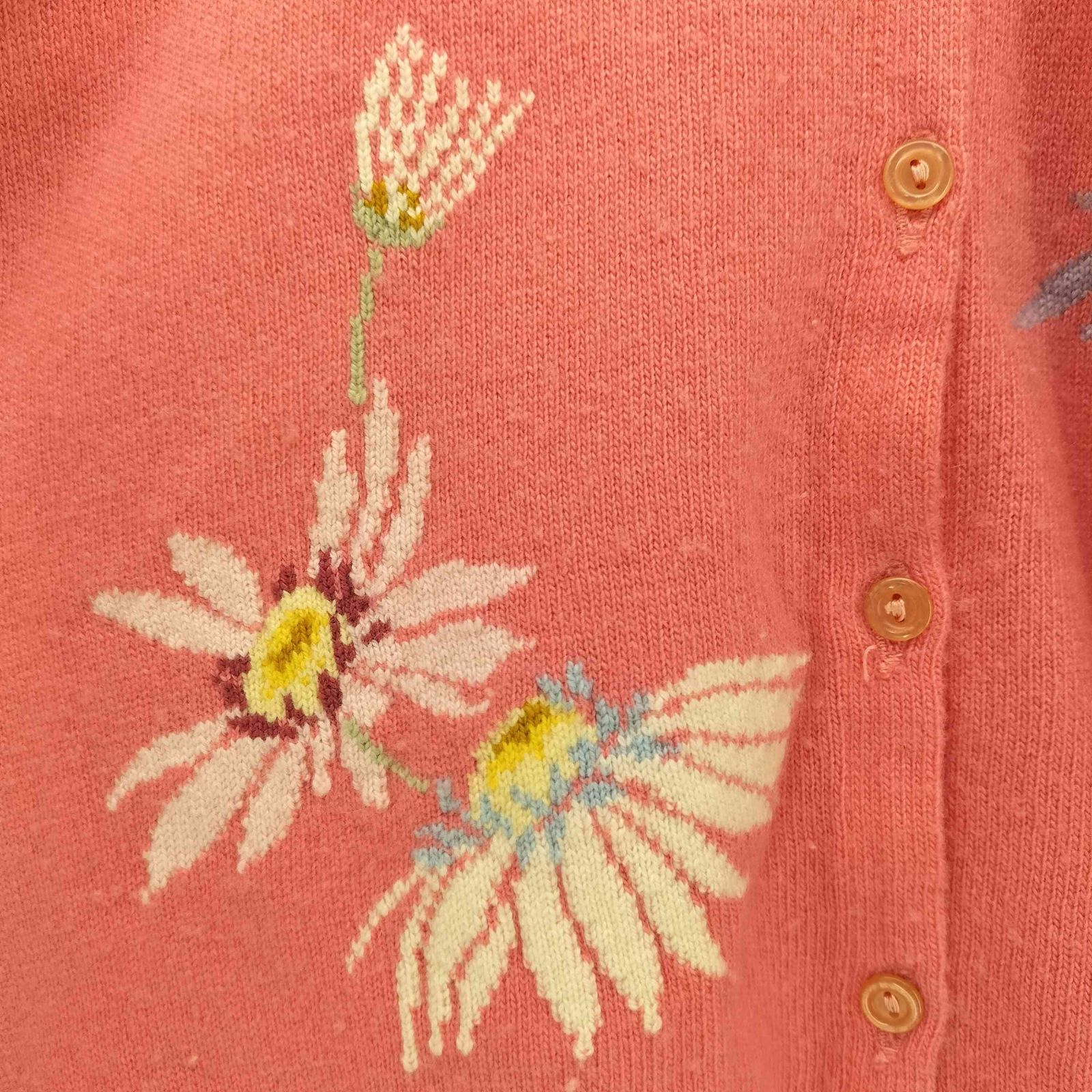 バランタイン BALLANTYNE 70-80S 旧タグ カシミヤ 花 刺繍