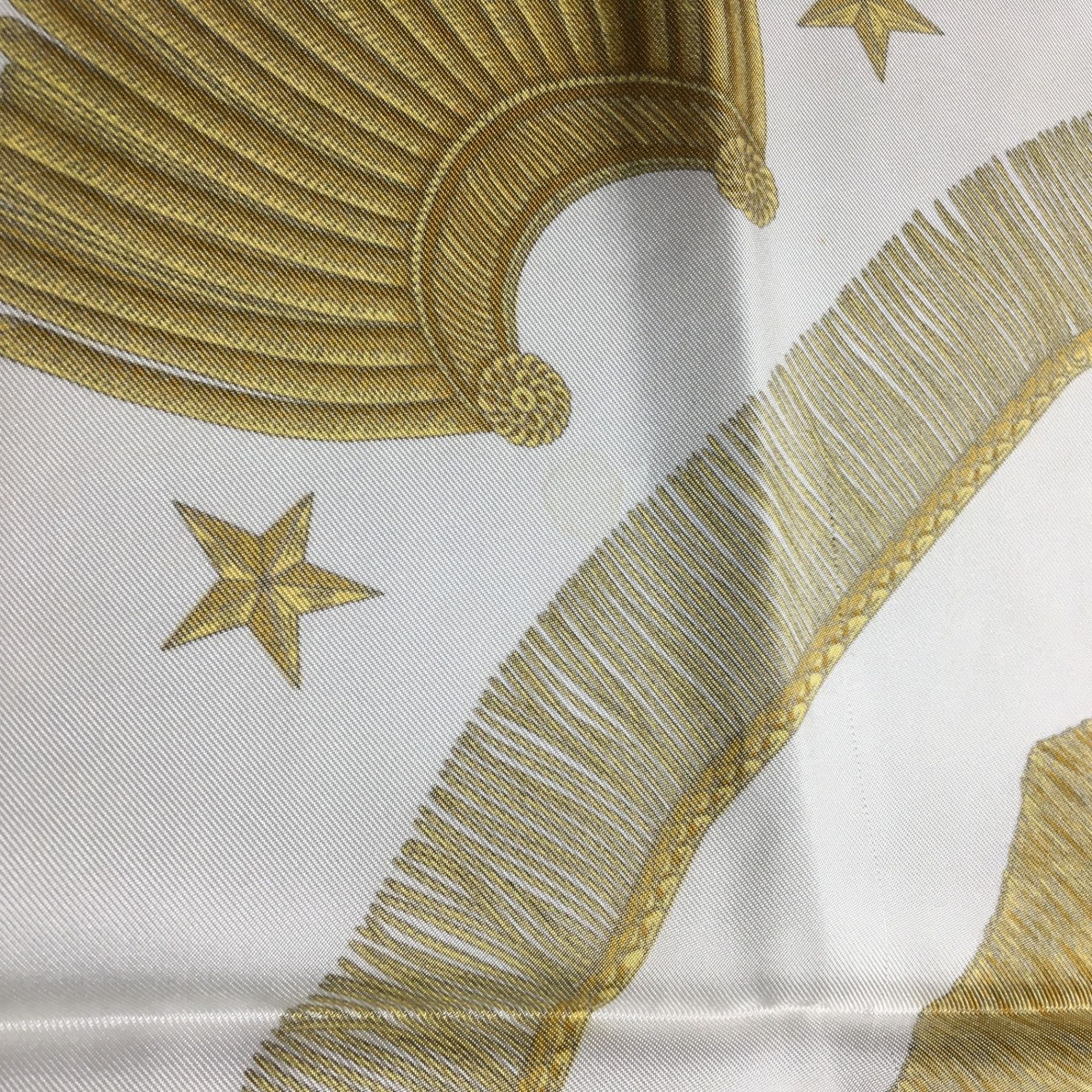 2507-71｜エルメス カレ 90 スカーフ シルク ホワイト - メルカリ 