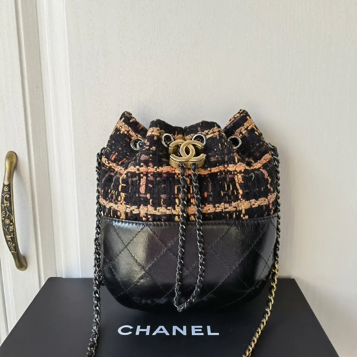 美品 CHANEL シャネル ガブリエルツイード チェーンショルダーバッグ ...