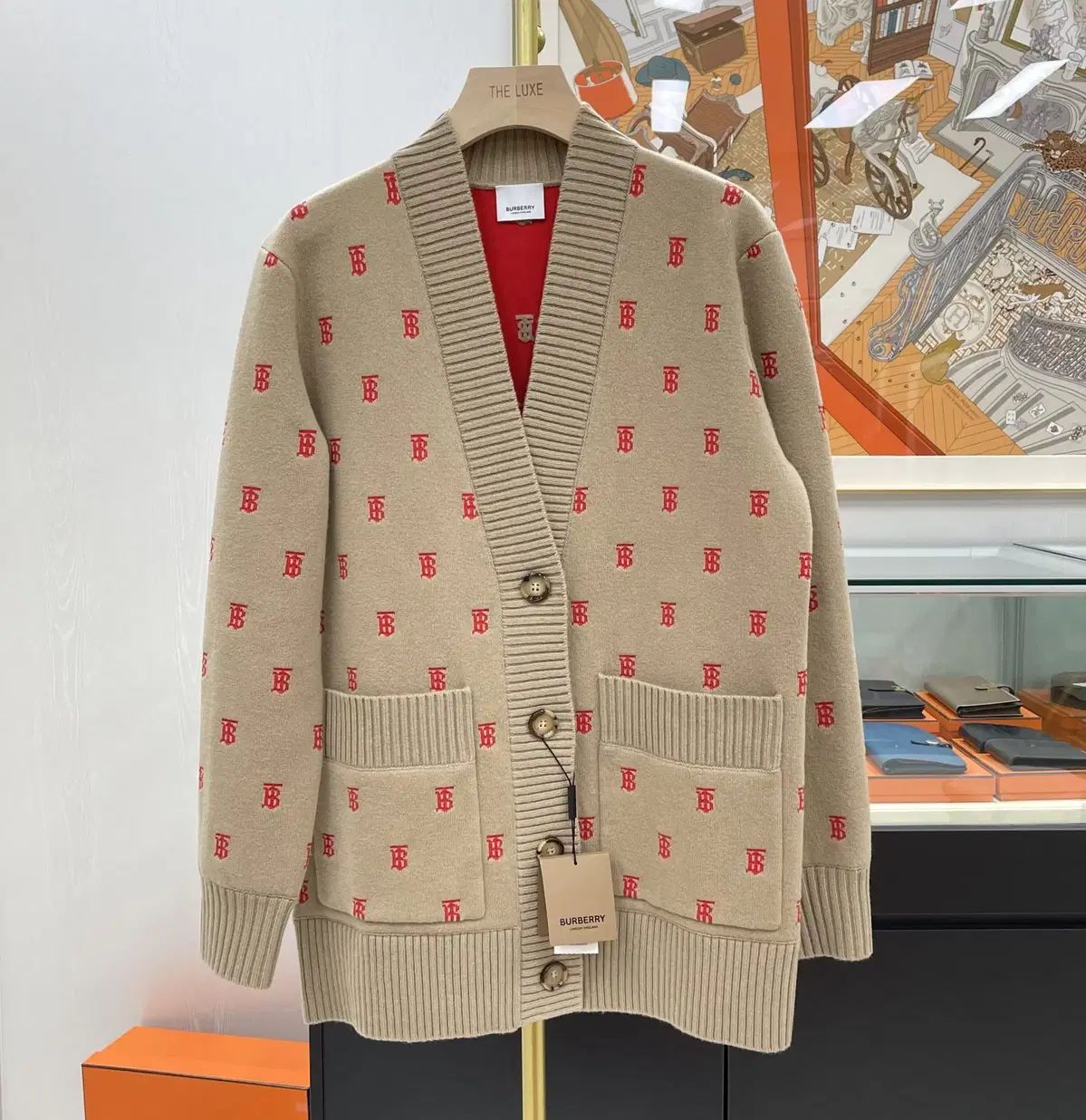 バーバリー ウール カシミア カーディガン 8021032 XSサイズ