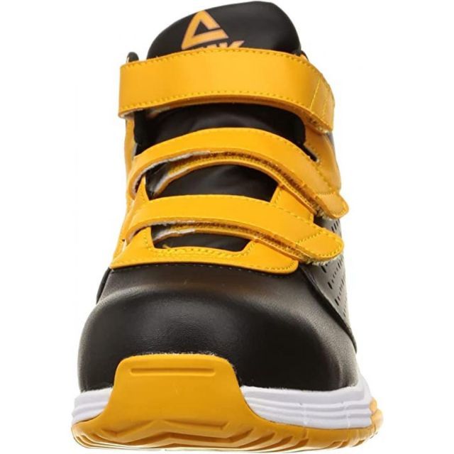 PEAK ピーク セーフティシューズ BAS-4510 ブラックxイエロー 27.5cm 安全靴 作業靴 スニーカー 軽量 抗菌防臭