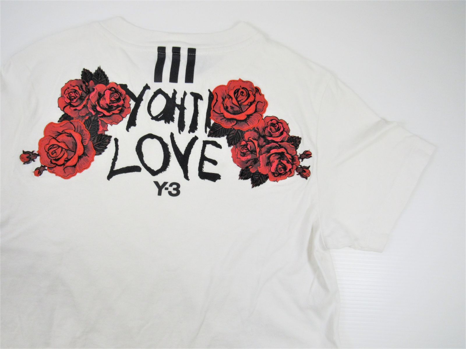 Y-3 ワイスリー 半袖 Tシャツ サイズ S/P S 白 ホワイト 薔薇