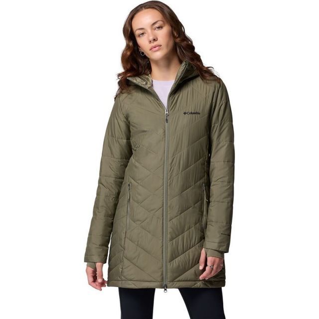送料無料 コロンビア レディース ジャケット ブルゾン アウター Heavenly Long Hooded Jacket - Women s Stone Green