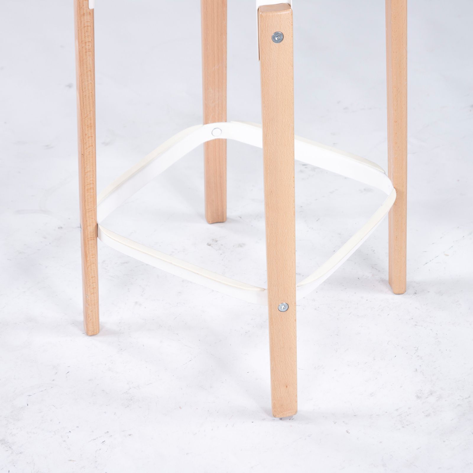 ■マジス■スティールウッド　スツール　2脚セット　ホワイト　カウンターチェア □マジス□スティールウッド スツール 2脚セット ホワイト