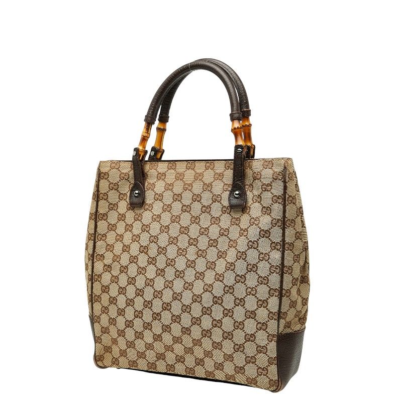 GUCCI カバン グッチ GGキャンバス バンブー ショルダーバッグ トートバッグ 112530