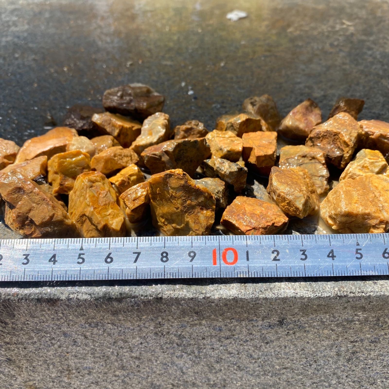 岐阜石 濃橙 25kg 砂利 ロックガーデン ドライガーデン みかも石 茶色 