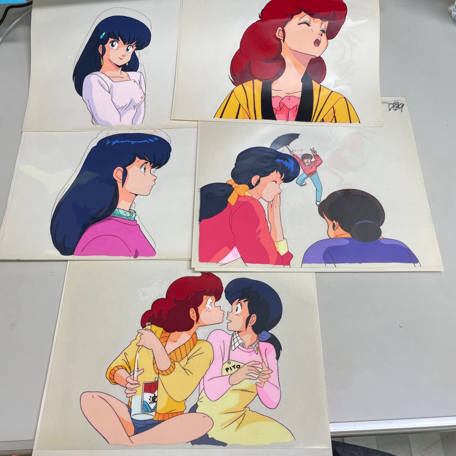 めぞん一刻　セル画　下絵あり　高橋留美子　5点セット