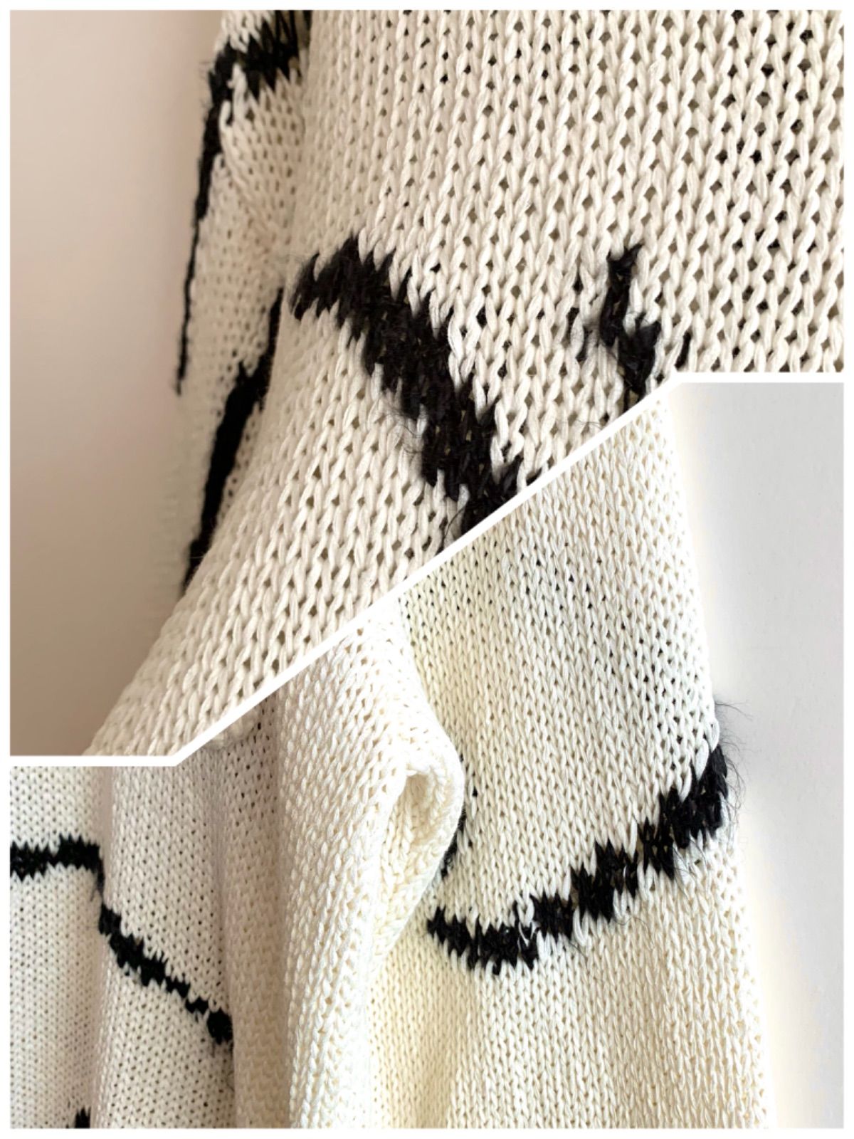 Saby サバイ INTARSIA C/N KNIT Hand Drowing By Tsuchida Ayumi 