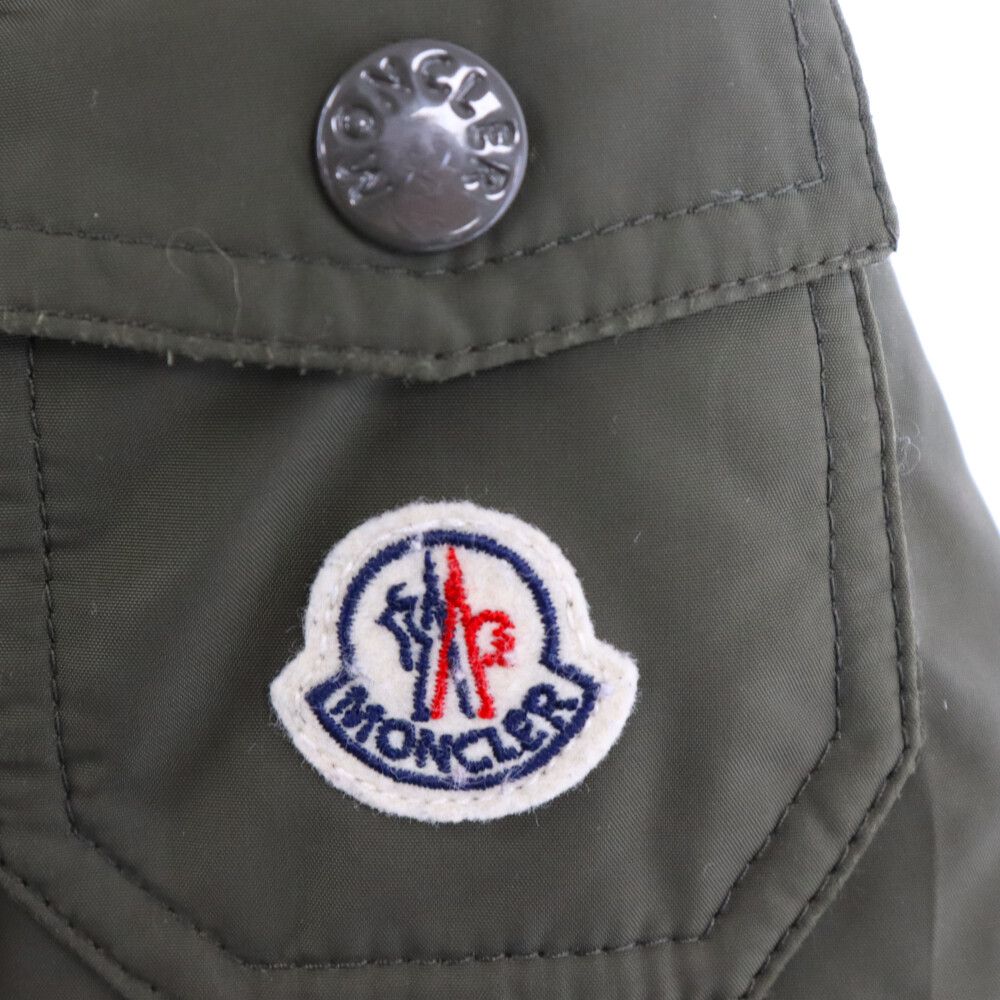 MONCLER (モンクレール) YANN C29544232225 ファーフードダウンジャケット コート カーキ キッズ