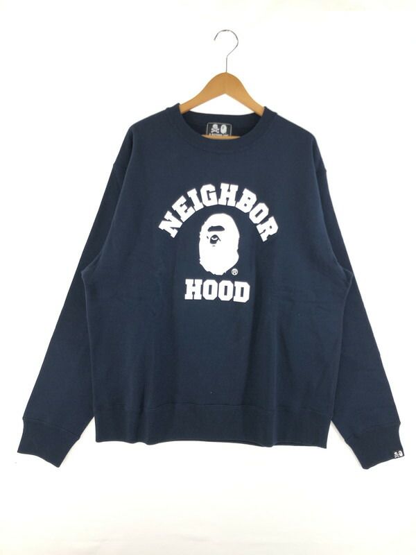 A BATHING APE アベイシングエイプ × NEIGHBORHOOD ネイバーフッド RELAXED FIT CREWNECK SWEAT 001SWJ231901C クルーネックスウェット 142-230501-hi-14-tag