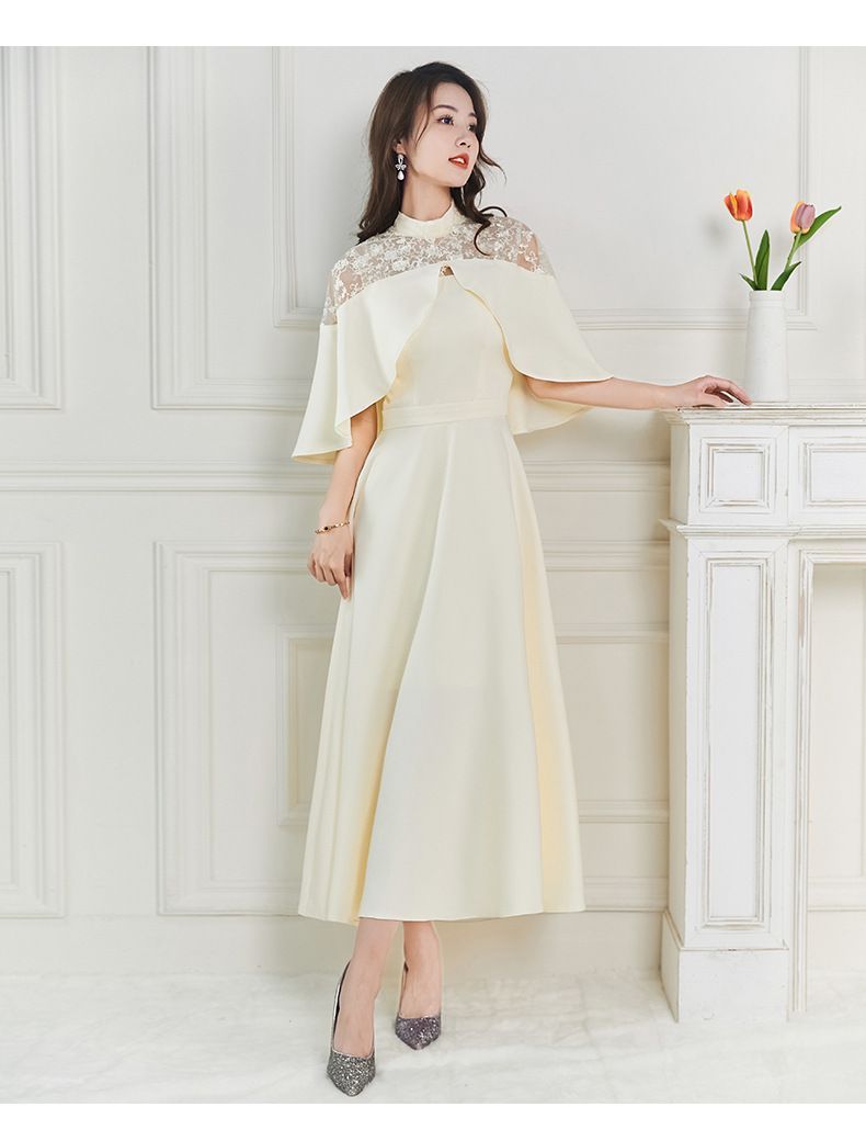 パーティドレス 結婚式 ワンピース ママ パーティードレス 披露宴 卒業式 入学式 新生活 発表会 二次会 春夏秋冬 フォーマル レディース ロング丈 袖レース 春 夏 秋 冬 xiuhua14