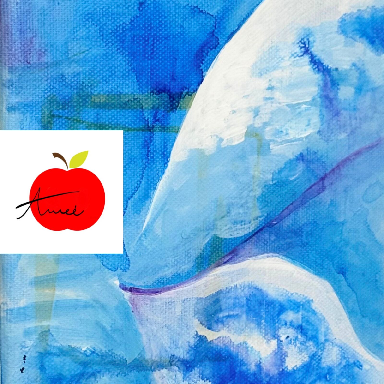 絵画アート cnc抽象作品 ・写真 あおい抽象画