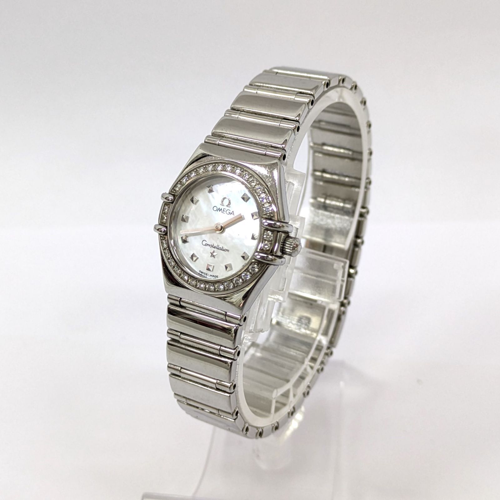 O06) OMEGA オメガ 6563/875 Constellation メレダイヤ シェル