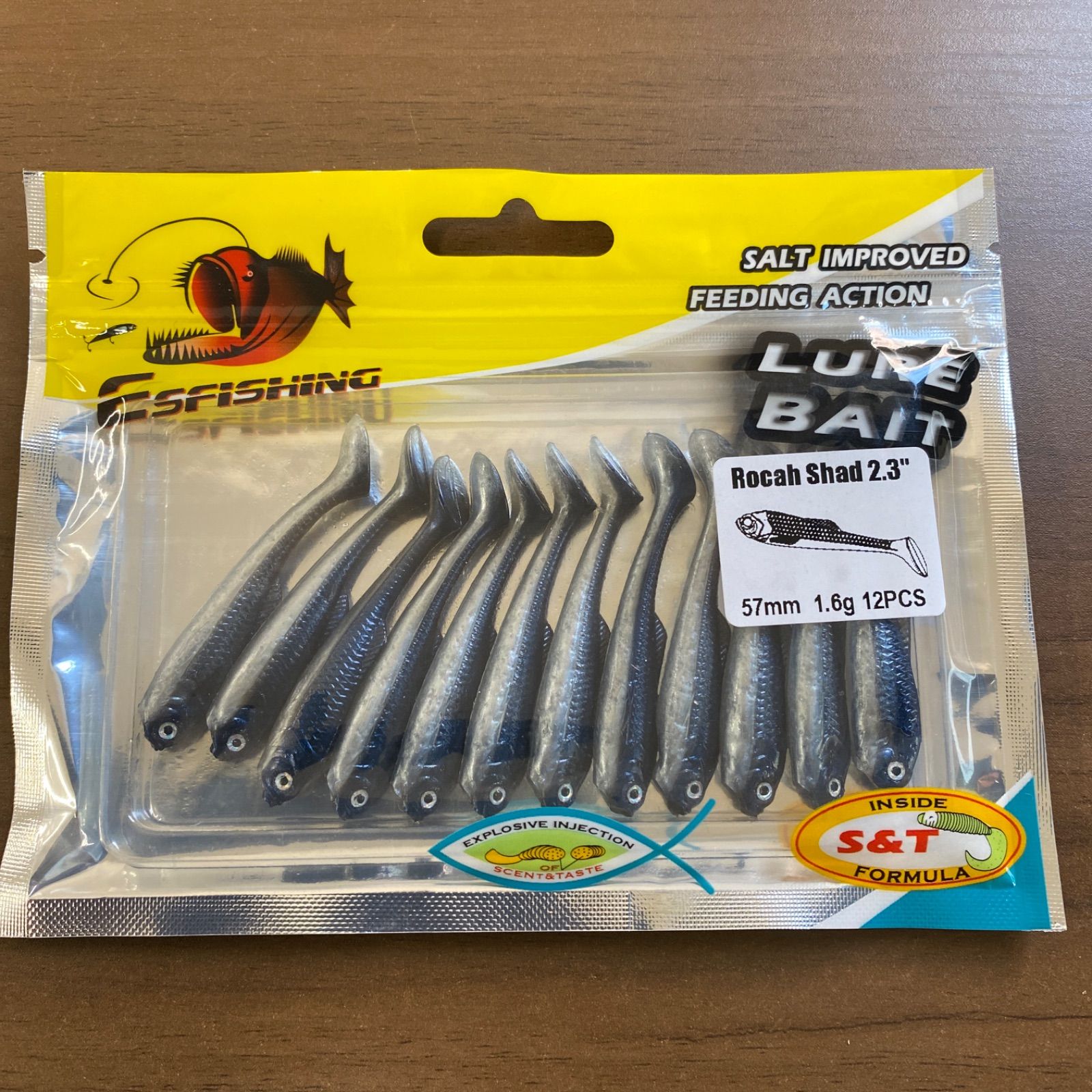 小型 シャッドテール ワーム 57mm 2袋セット ダウンショット