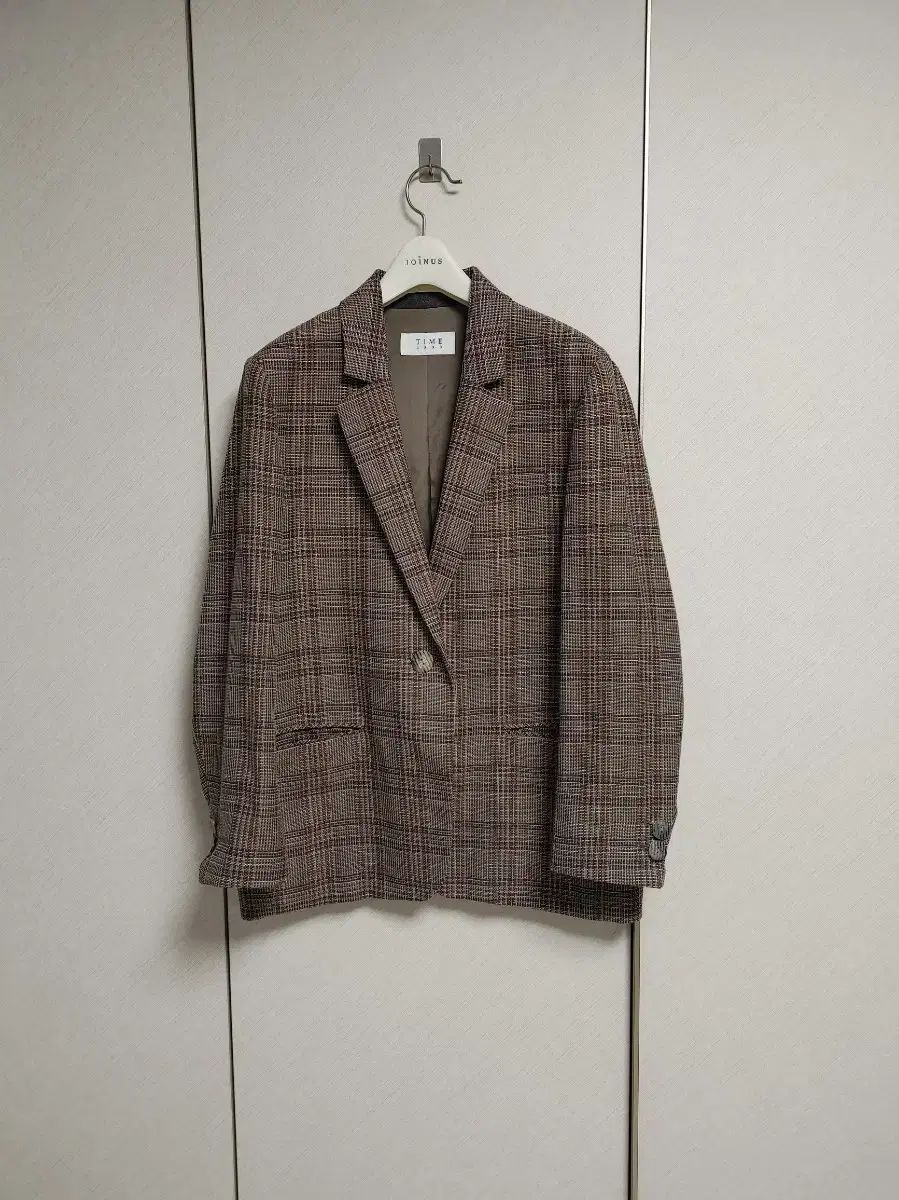 The HANDSOME TIME タイム リネンブレンド チェックジャケット 55 66