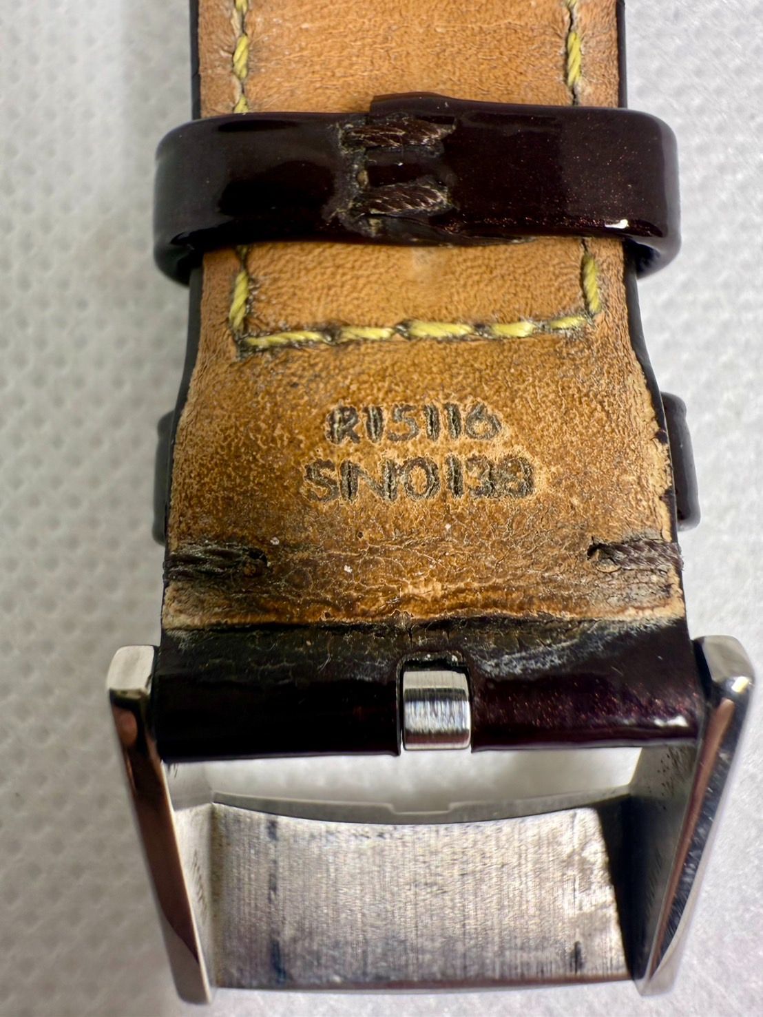 【特】タンブール モノグラム・ヴェルニ レザー ストラップ S　尾錠付 3290 LOUIS VUITTON ルイ・ヴィトン タンブール モノグラム