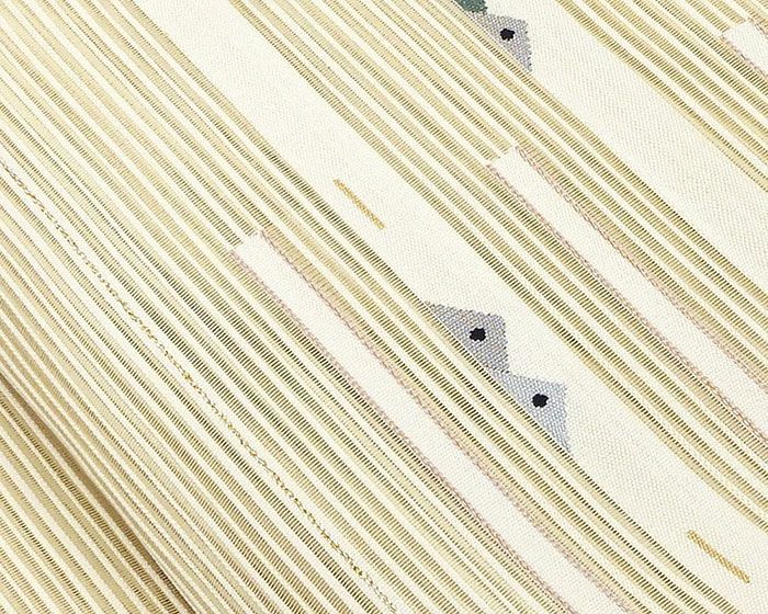 夏帯 名古屋帯 新品 仕立て上がり 正絹 絽綴れ 幾何模様 八寸名古屋帯
