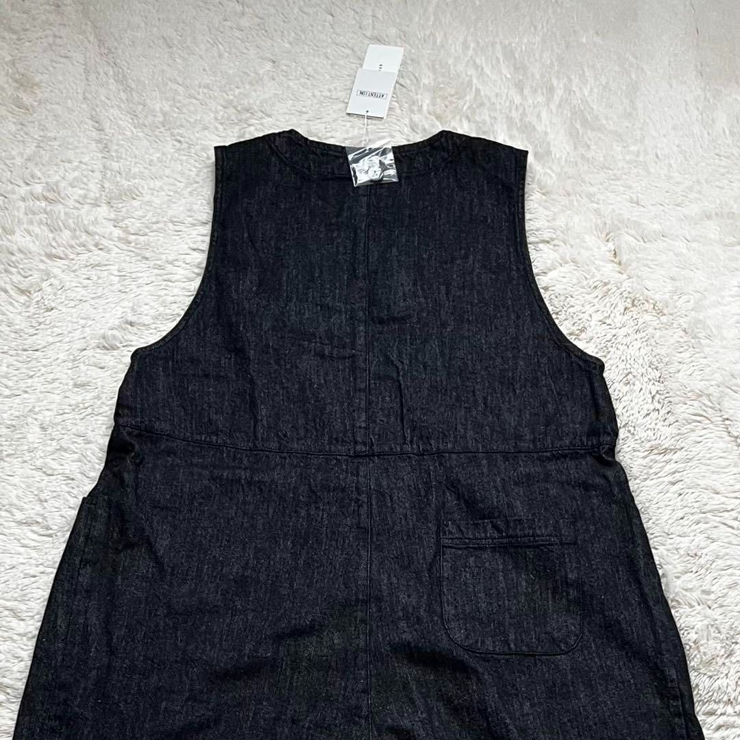 新品 ブリスバンチ Bliss bunch デニムサロペット 綿麻 ブラック 
