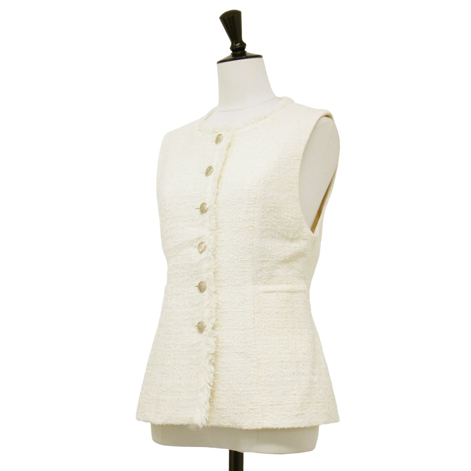 ANAYI アナイ ジレ ホワイト 白 サイズ:34(XS) | 24春夏 フィルム