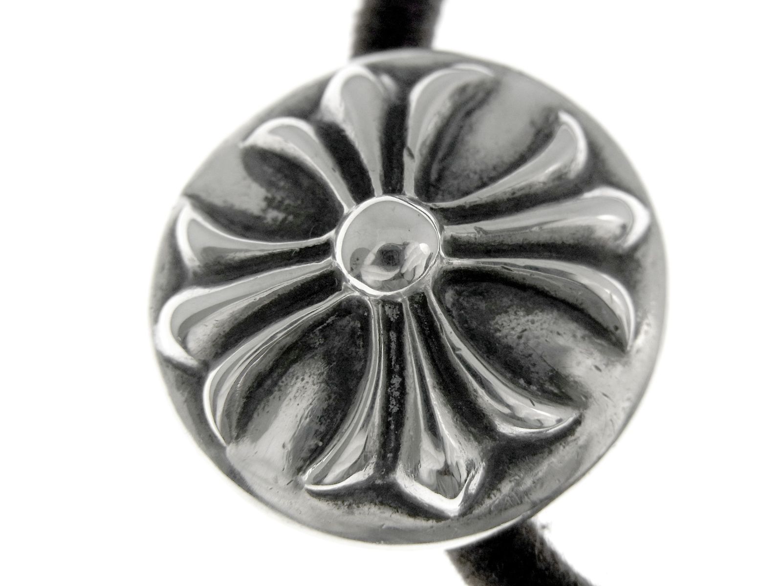 クロムハーツ クロスボールボタン ヘアゴム シルバー コンチョ CHROME HEARTS クロムハーツ HAIRBAND クロスボールボタン