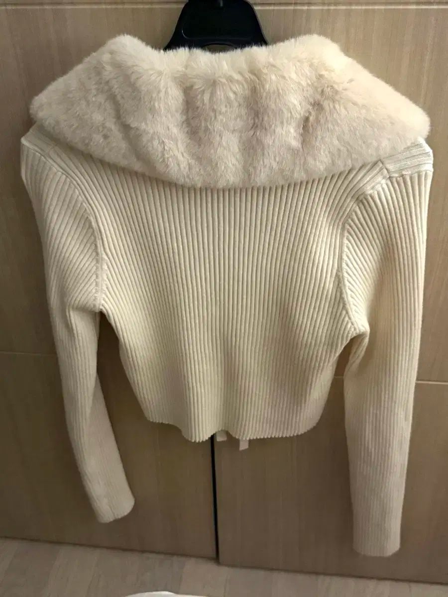  ZARA エコー ファー カーディガン アイボリー M 長袖 カーディガン ボレロ アンサンブル