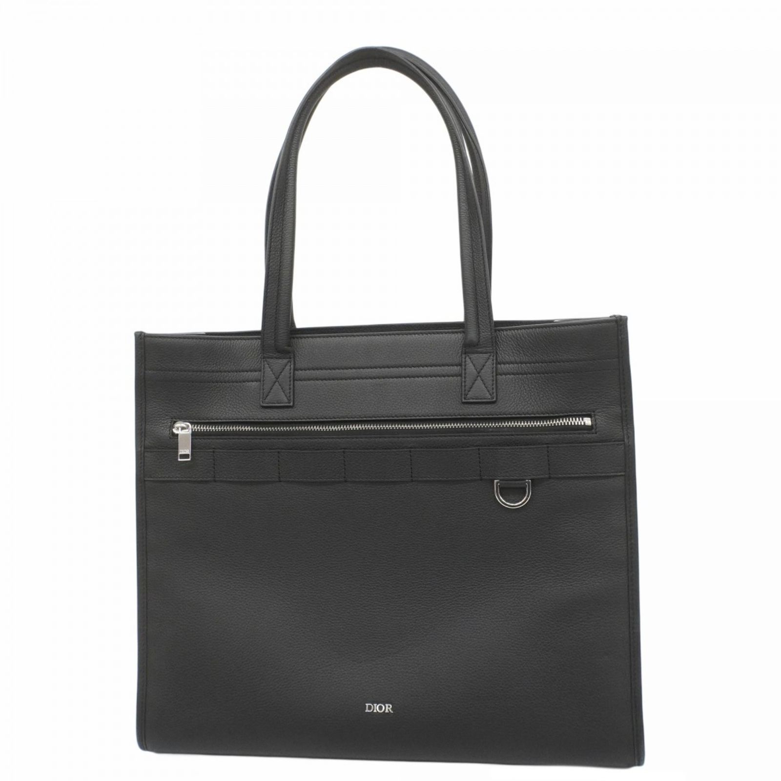クリスチャン ディオール Christian Dior クリスチャンディオール トートバッグ サファリ レザー ブラック メンズ