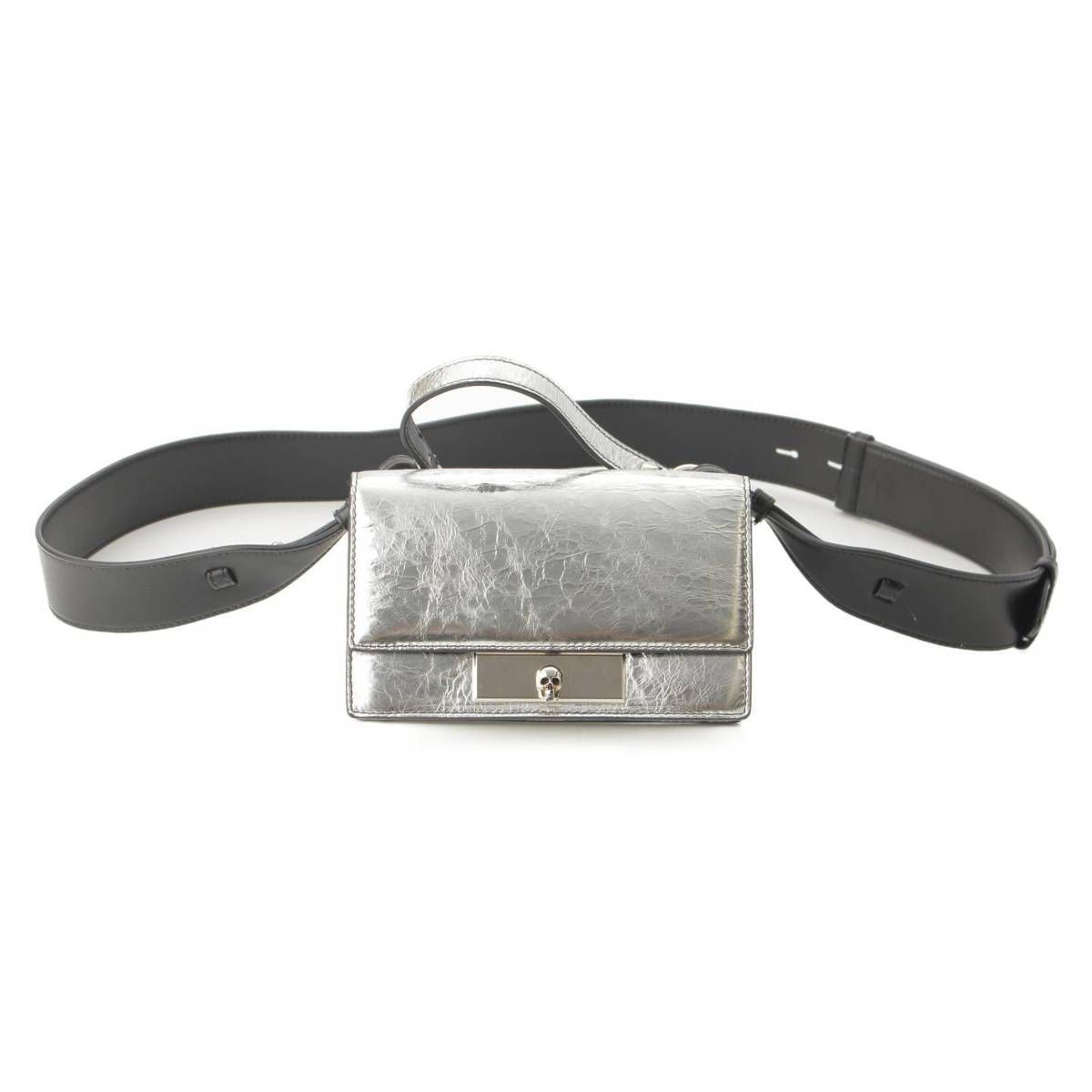 アレキサンダーマックイーン】Alexander McQueen スカル レザー ベルト 
