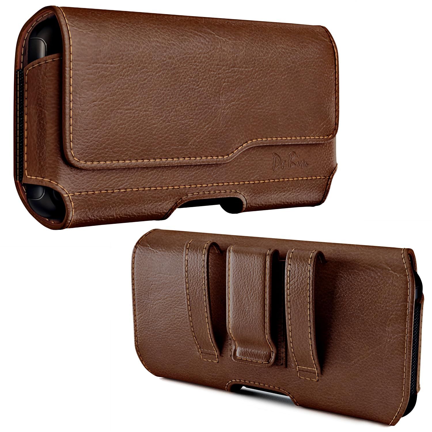 De-Bin iPhone 12 Pro iPhone 12 ホルスター プレミアムベルトホルスターケース ベルトクリップとループ付き 携帯電話ホルダーポーチ Apple iPhone 12 Pro/12 /11/ XR用 (他のケースカバーを付けた携帯電話