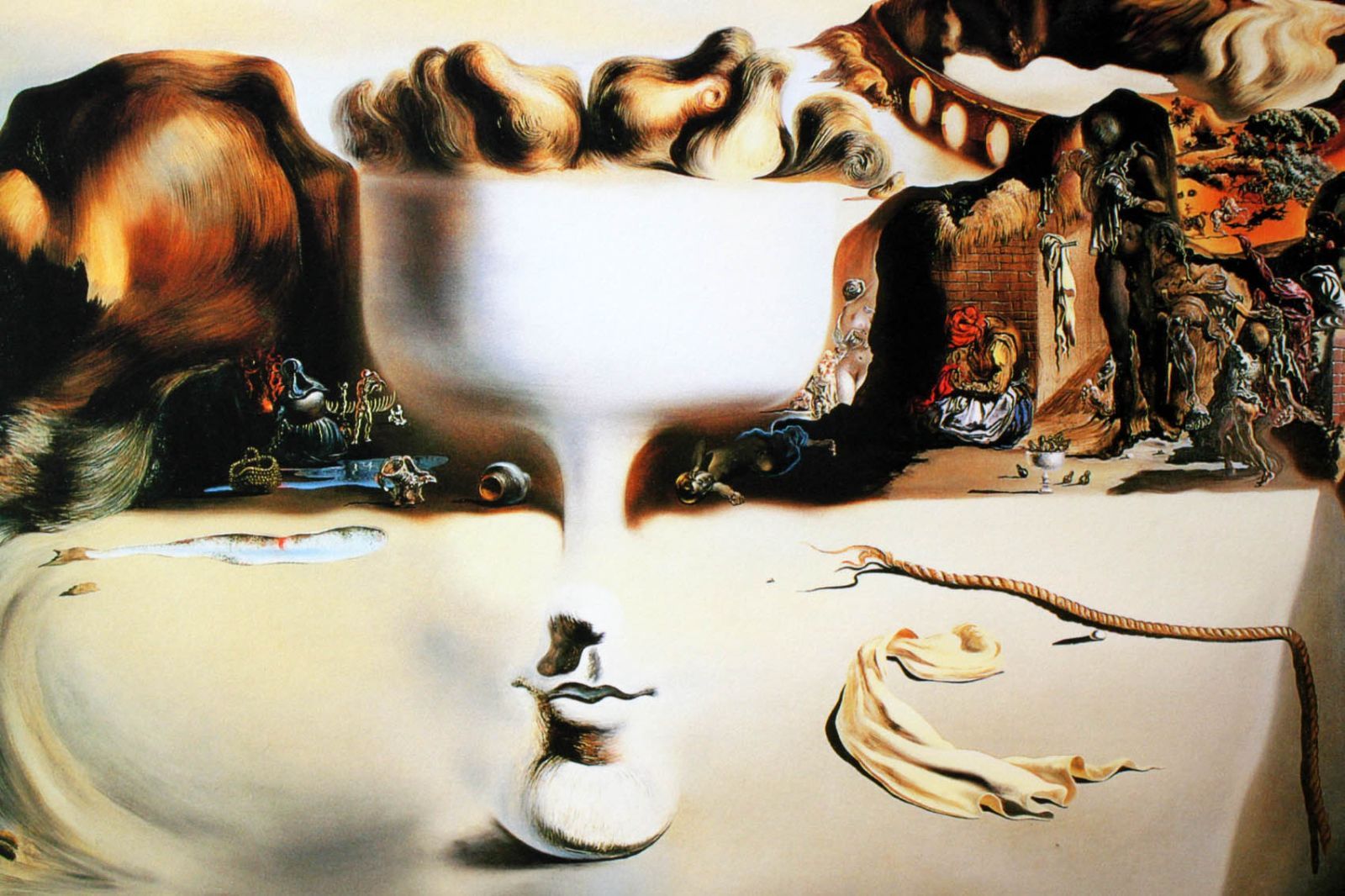 サルバドール ダリ「浜辺に現れた顔と果物鉢の幻」作品証明書 展示用