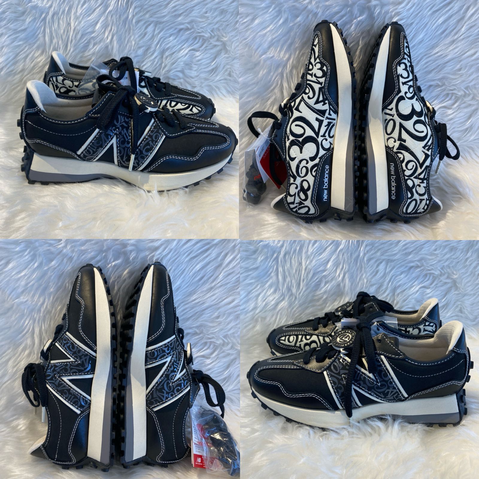 ✨極美品✨ FRANCK MULLER × NEW BALANCE CASABLANCA コラボ スニーカー シューズ フランクミュラー ニューバランス MS327FMD ブラック ホワイト 25cm 6.5  PAWNSHOPRiZ  パウンショップリズ