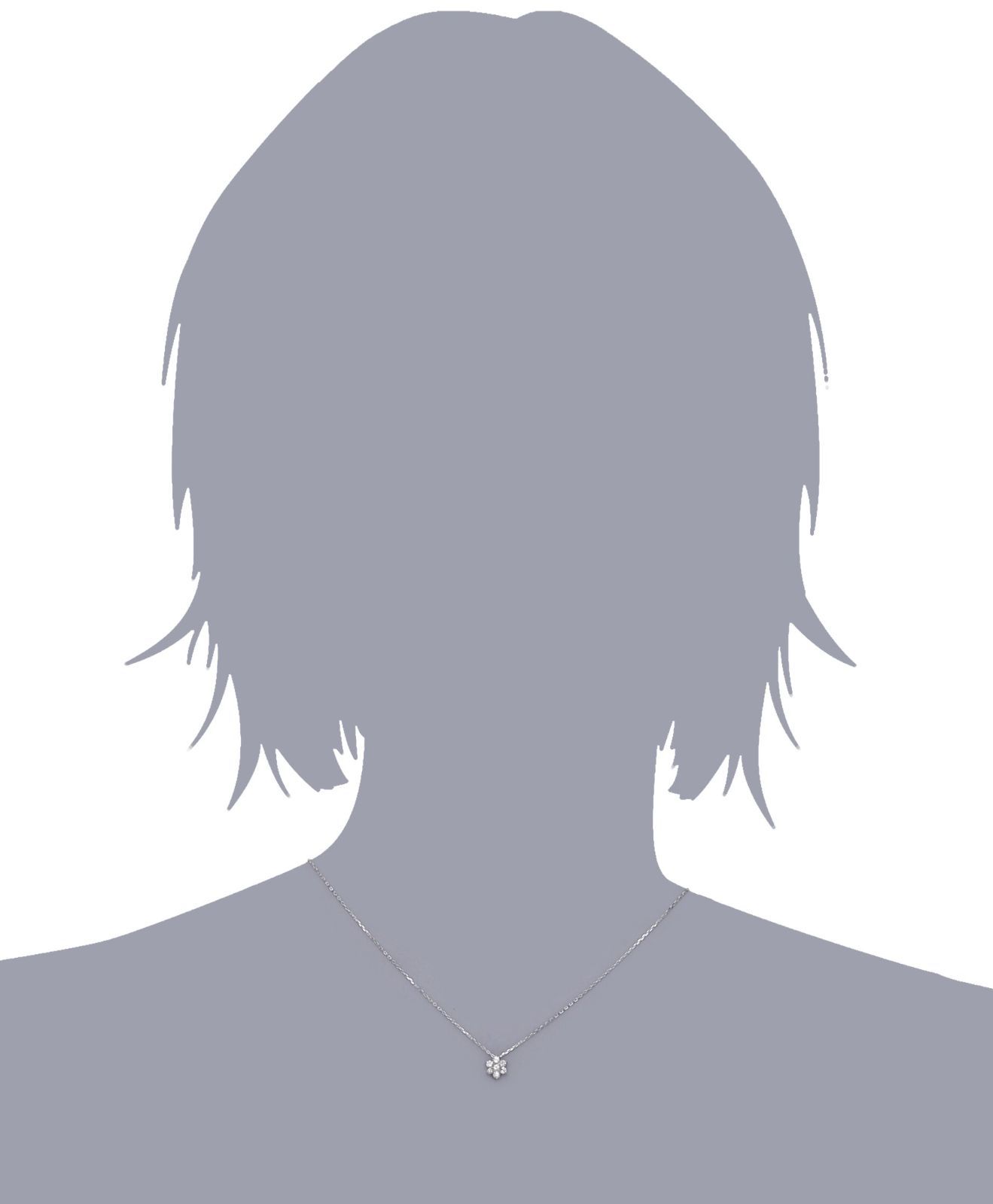 数量 D-COLLECTION K18ホワイトゴールドセブンフラワーダイヤネックレス ディーコレクション 0.2ct DTP5167WG
