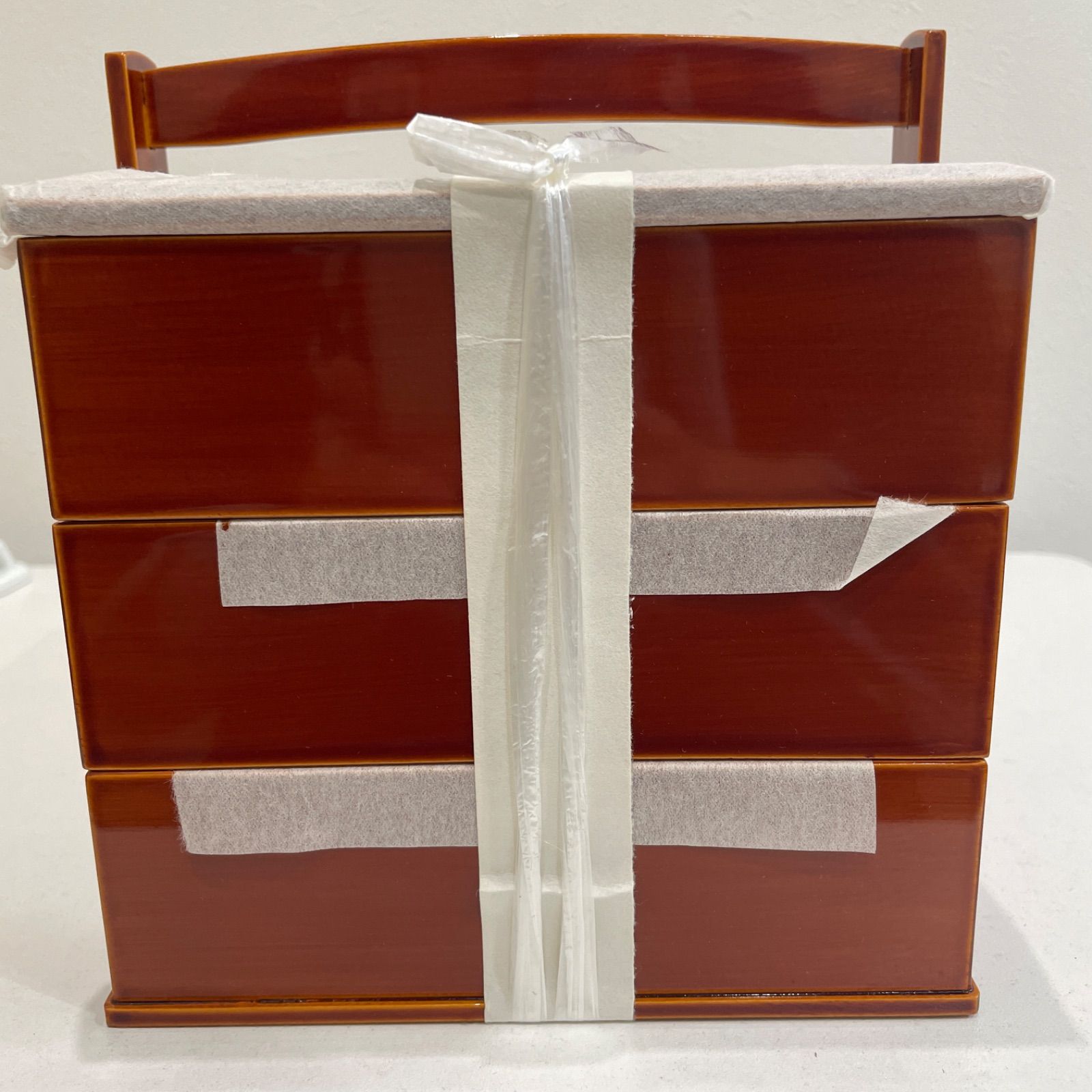 新品未使用品 飛騨春慶 重箱 手提三段重箱菓子器手提げ重 新品未使用 